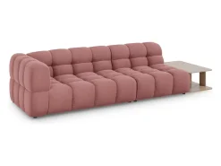 - Sofá modular direito "Sky" 4 lugares em veludo salmão - 297x102x75cm^Cosmopolitan Design Clearance