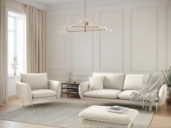 - Sofá "Vienna" 2 lugares em tecido bouclé - 160x92x95cm*Cosmopolitan Design Online