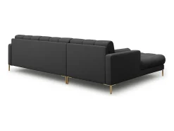 - Sofá de canto esquerdo "Bali" 5 lugares em tecido estrutural cinza escuro - 293x185x75cm^Cosmopolitan Design Online