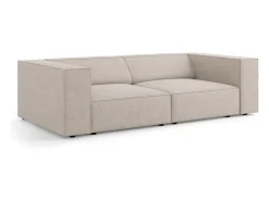 - Sofá "Arendal" 3 lugares em tecido chenille com efeito canelado escuro - 204x102x70cm^Cosmopolitan Design Outlet