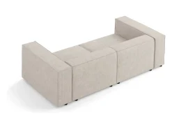 - Sofá "Arendal" 3 lugares em tecido chenille com efeito canelado escuro - 204x102x70cm^Cosmopolitan Design Outlet