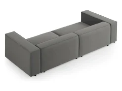 - Sofá "Arendal" 4 lugares em veludo cimento - 244x102x70cm^Cosmopolitan Design Hot