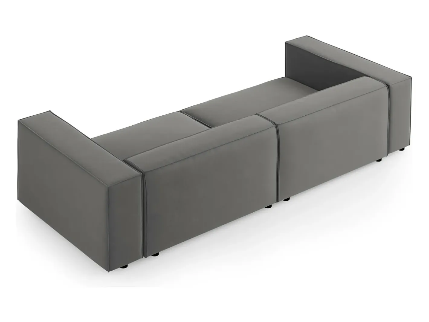 - Sofá "Arendal" 4 lugares em veludo cimento - 244x102x70cm^Cosmopolitan Design Hot