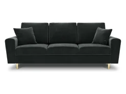 - Sofá-cama com compartimento de arrumação "Kyoto" 3 lugares em veludo cinza escuro - 235x100x88cm^Cosmopolitan Design Online