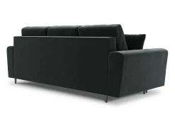 - Sofá-cama com compartimento de arrumação "Kyoto" 3 lugares em veludo cinza escuro - 235x100x88cm^Cosmopolitan Design Sale