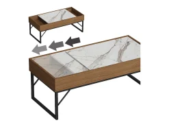 Vicco Mesa De Centro*Couchtisch noz 105x50x40 lunero Natural escuro
