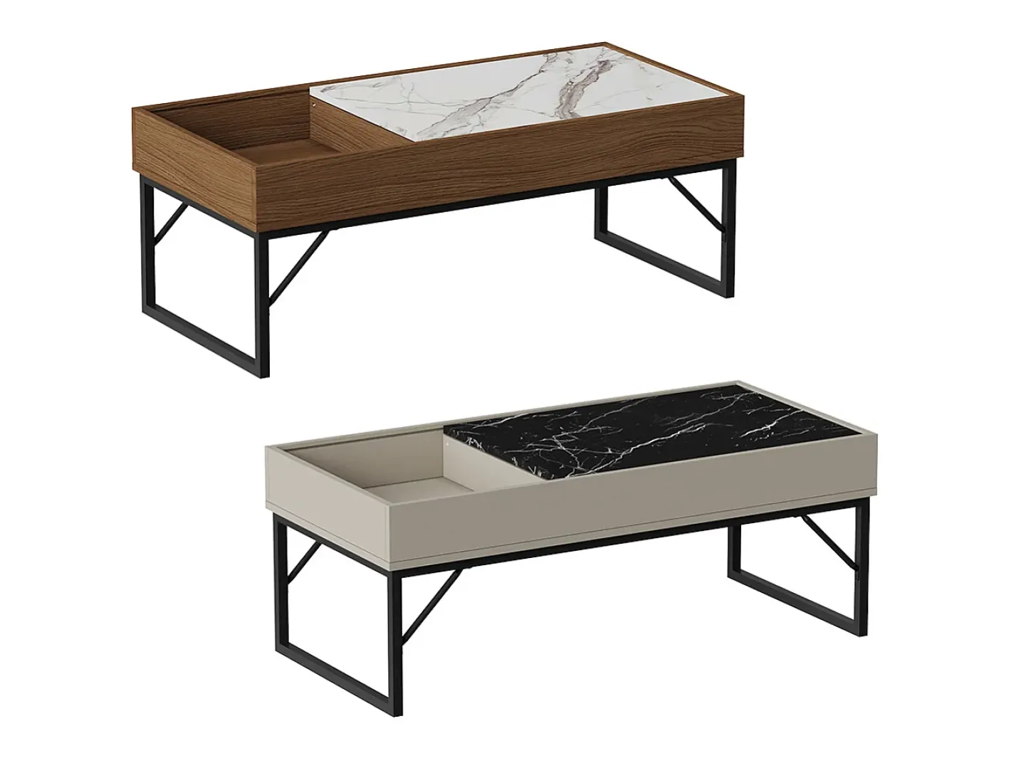 Vicco Mesa De Centro*Couchtisch noz 105x50x40 lunero Natural escuro