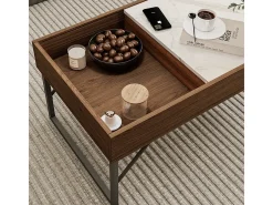 Vicco Mesa De Centro*Couchtisch noz 105x50x40 lunero Natural escuro