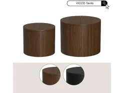 Vicco Mesa De Centro*Couchtisch noz 48x48x38 tavilo Natural escuro