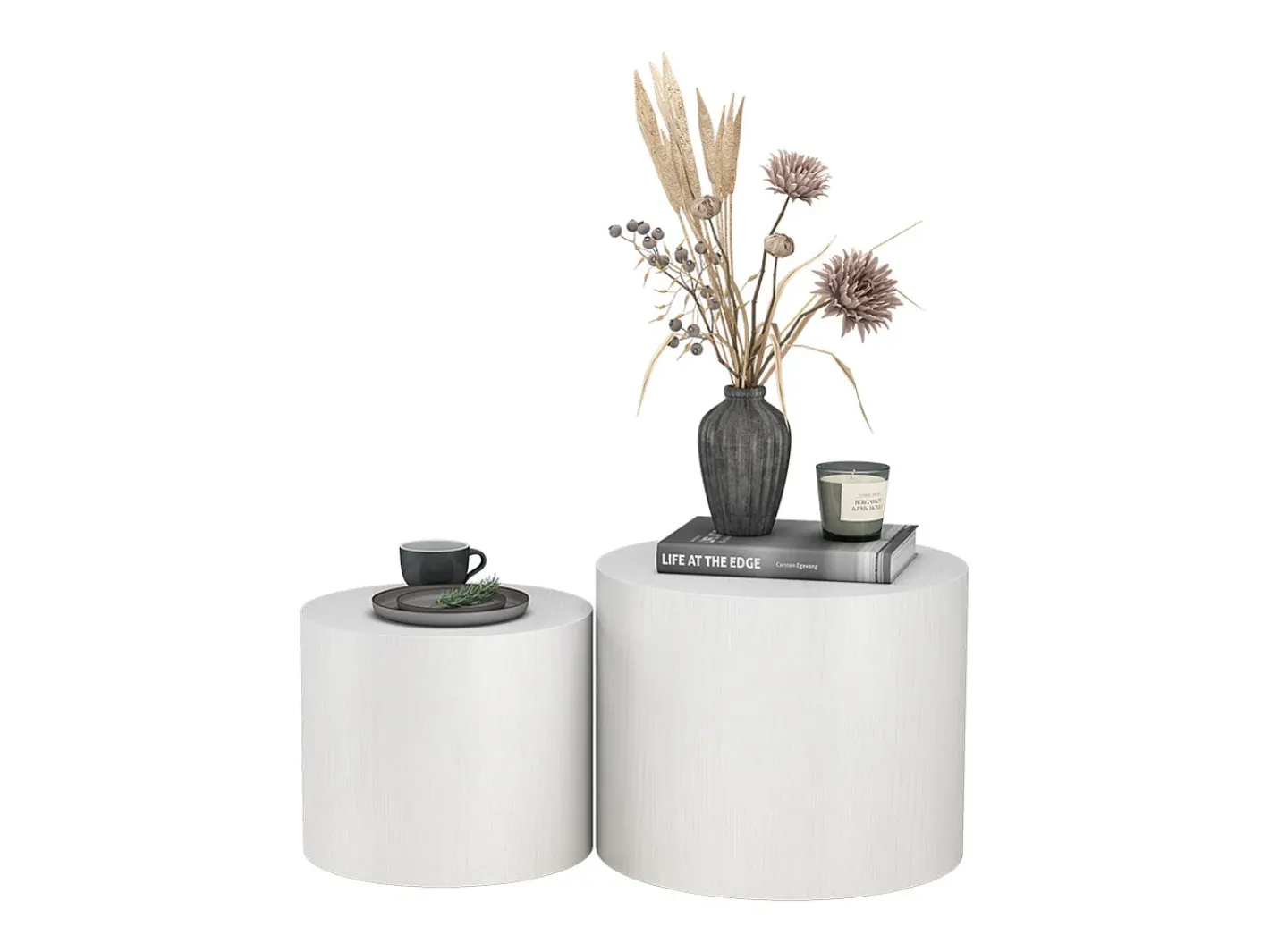 Vicco Mesa De Centro*Couchtisch-Set 48x48x38 giva Branco