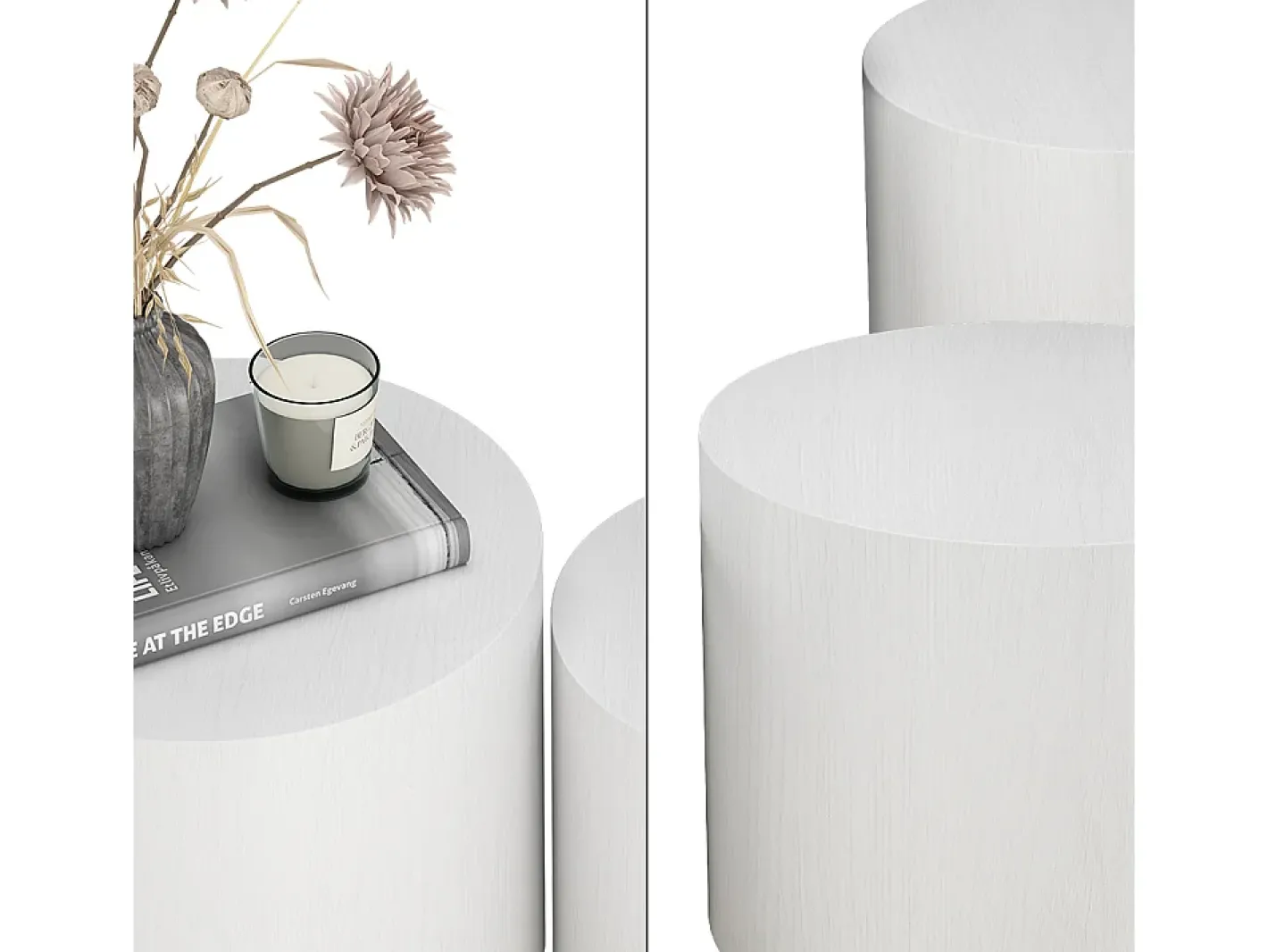 Vicco Mesa De Centro*Couchtisch-Set 48x48x38 giva Branco