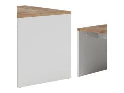 Vicco Mesa De Centro*Couchtisch-Set carvalho branco/dourado 100x48x40.4 donat Natural escuro