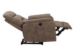 Coullon | Cadeira de braços reclinável com função eléctrica Microfibra Taupe^Loft24 Clearance