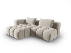 - Sofá modular de canto esquerdo "Lorella" 3 lugares em veludo cru - 205x145x70cm*CXL by Christian Lacroix Online
