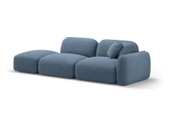 - Sofá modular virado para a esquerda "Lucien" 3 lugares em veludo jeans - 295x90x70cm*CXL by Christian Lacroix Sale