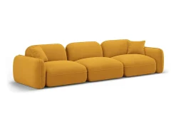 Best - Sofá modular "Lucien" 4 lugares em veludo mostarda - 320x90x70cm Sofá
