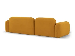 Clearance - Sofá modular de canto esquerdo "Lucien" 4 lugares em veludo mostarda - 275x165x70cm Sofá