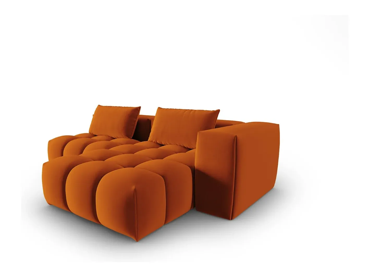 - Sofá modular de canto direito "Lorella" 3 lugares em veludo - 205x145x70cm*CXL by Christian Lacroix