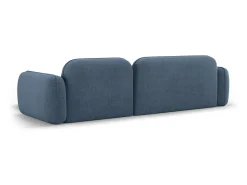 Outlet - Sofá modular de canto direito "Lucien" 4 lugares em veludo jeans - 275x165x70cm Sofá