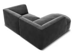 - Sofá de canto esquerdo "Charles" 3 lugares em veludo cinza escuro - 186x180x69cm*CXL by Christian Lacroix Discount