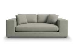 - Sofá "Tendance" 3 lugares em veludo cotelê cinza claro - 220x122x72cm*CXL by Christian Lacroix