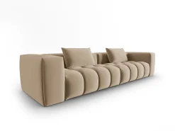 - Sofá modular "Lorella" 5 lugares em veludo areia - 290x85x70cm^CXL by Christian Lacroix Clearance