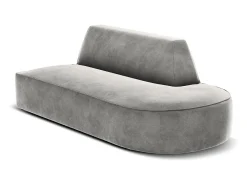 - Sofá modular direito "Charles" 2 lugares em veludo cinza claro - 181x93x69cm*CXL by Christian Lacroix Clearance