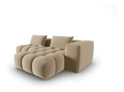 - Sofá modular de canto direito "Lorella" 3 lugares em veludo areia - 205x145x70cm^CXL by Christian Lacroix Online