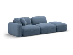 - Sofá modular direito "Lucien" 3 lugares em veludo jeans - 295x90x70cm^CXL by Christian Lacroix Clearance