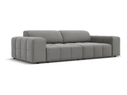 - Sofá "Luc" 3 lugares em veludo cinza claro - 204x102x70cm^CXL by Christian Lacroix Discount