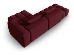 Best - Sofá modular de canto direito "Lorella" 4 lugares em tecido estrutural - 265x145x70cm Sofá
