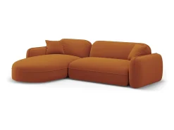 Outlet - Sofá modular de canto esquerdo "Lucien" 4 lugares em veludo - 275x165x70cm Sofá