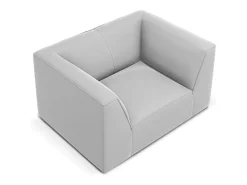 - Poltrona "Charles" em veludo cinza claro - 120x92x69cm*CXL by Christian Lacroix New