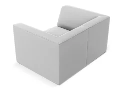 - Poltrona "Charles" em veludo cinza claro - 120x92x69cm*CXL by Christian Lacroix New
