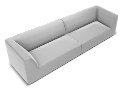 - Sofá "Charles" 4 lugares em veludo cinza claro - 302x93x69cm*CXL by Christian Lacroix Online