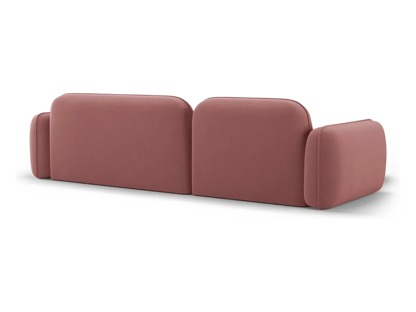 - Sofá modular de canto esquerdo "Lucien" 4 lugares em veludo salmão - 275x165x70cm^CXL by Christian Lacroix Sale