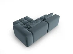 - Sofá modular de canto direito "Lorella" 3 lugares em veludo pastel - 205x145x70cm*CXL by Christian Lacroix