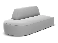 - Sofá modular virado para a esquerda "Charles" 2 lugares em veludo cinza claro - 181x93x69cm^CXL by Christian Lacroix Outlet