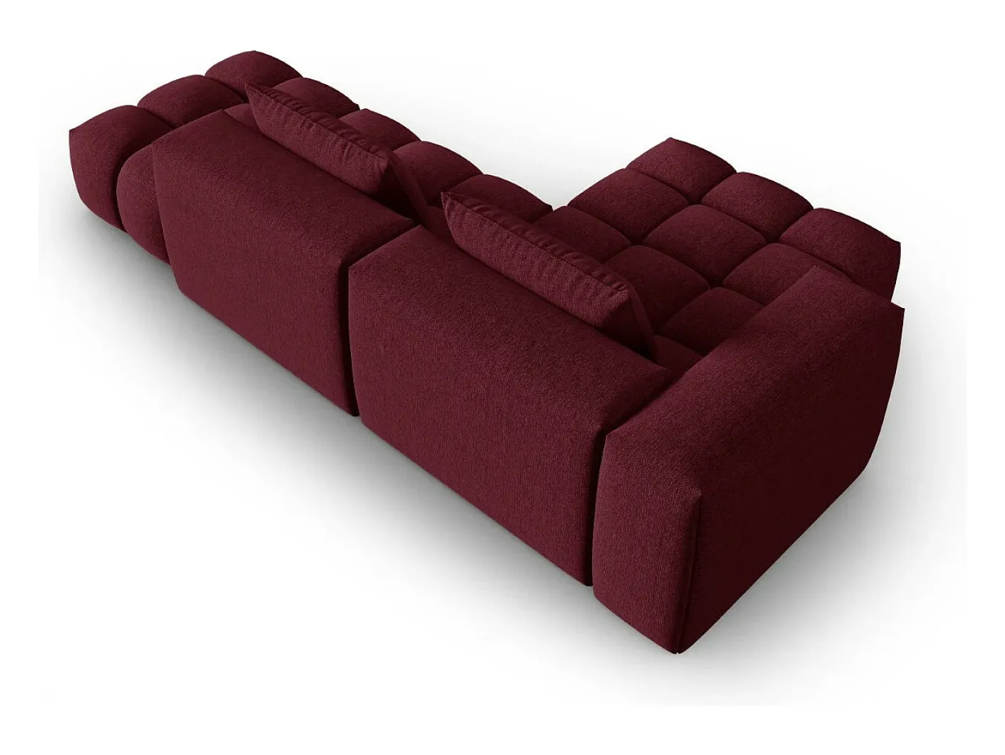 - Sofá modular de canto esquerdo "Lorella" 4 lugares em tecido estrutural - 265x145x70cm Sofá