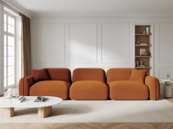 - Sofá modular "Lucien" 4 lugares em veludo - 320x90x70cm*CXL by Christian Lacroix Clearance
