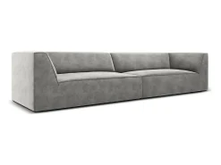 - Sofá "Charles" 4 lugares em veludo cinza claro - 302x93x69cm*CXL by Christian Lacroix