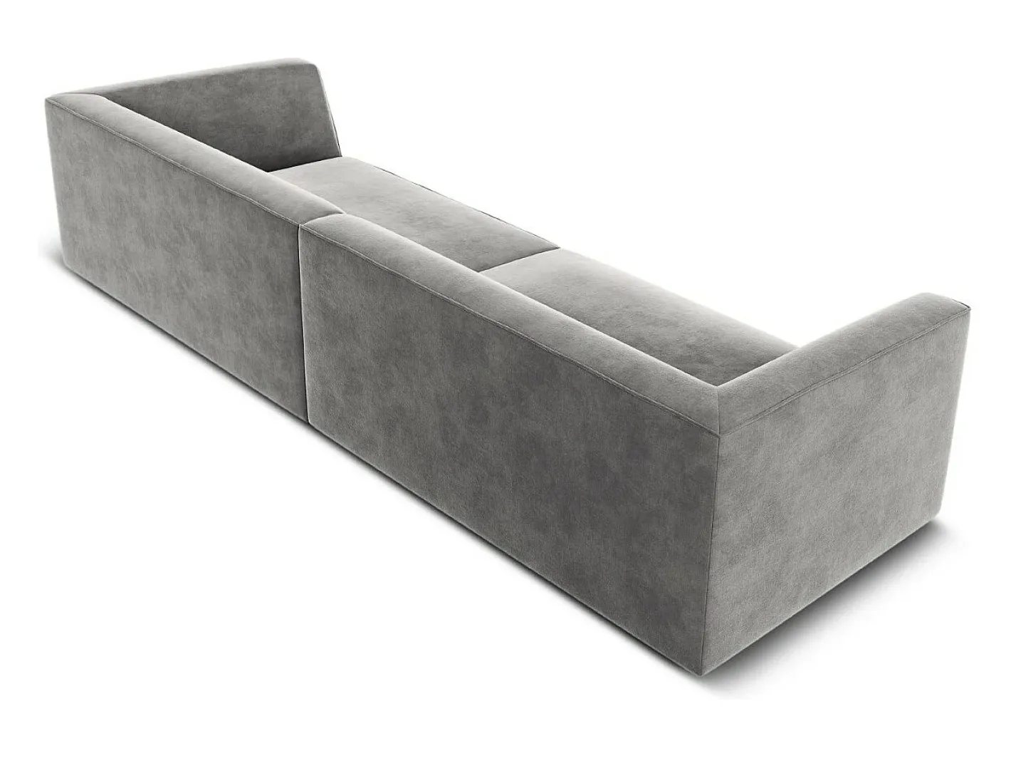 - Sofá "Charles" 4 lugares em veludo cinza claro - 302x93x69cm*CXL by Christian Lacroix