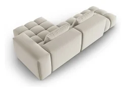 - Sofá modular de canto direito "Lorella" 4 lugares em veludo cru - 265x145x70cm*CXL by Christian Lacroix Online