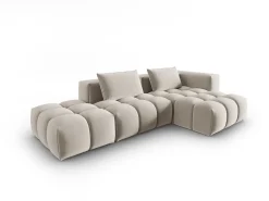 - Sofá modular de canto direito "Lorella" 4 lugares em veludo cru - 265x145x70cm*CXL by Christian Lacroix Online