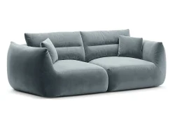 Best - Sofá modular "Maurie" 3 lugares em veludo cinza - 224x107x90cm Sofá