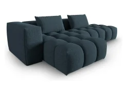 Online - Sofá modular de canto esquerdo "Lorella" 4 lugares em tecido estrutural - 265x145x70cm Sofá