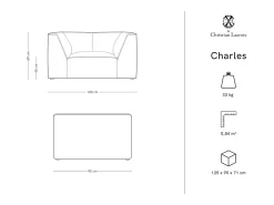 - Poltrona "Charles" em veludo - 120x92x69cm^CXL by Christian Lacroix Outlet