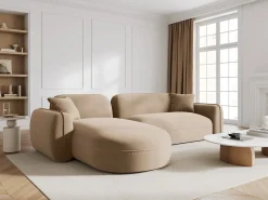 - Sofá modular de canto esquerdo "Lucien" 4 lugares em veludo areia - 275x165x70cm*CXL by Christian Lacroix Online