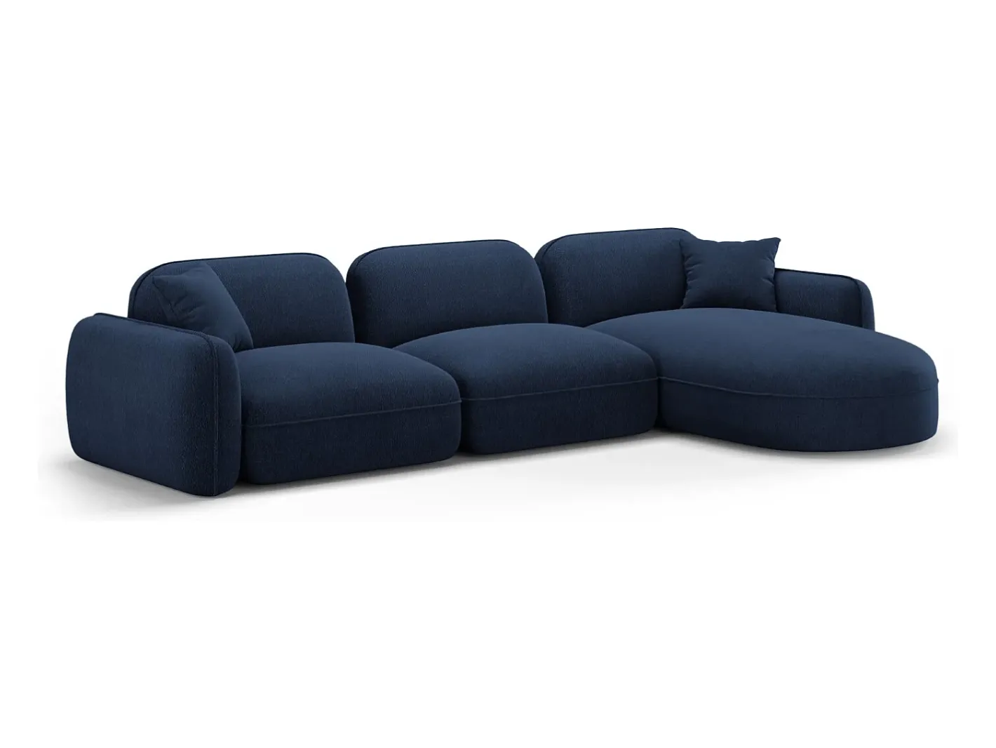 Outlet - Sofá modular de canto direito "Lucien" 4 lugares em veludo - 320x165x70cm Sofá