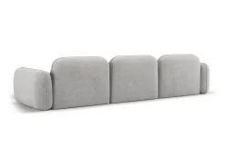 Online - Sofá modular de canto direito "Lucien" 4 lugares em veludo cinza claro - 320x165x70cm Sofá